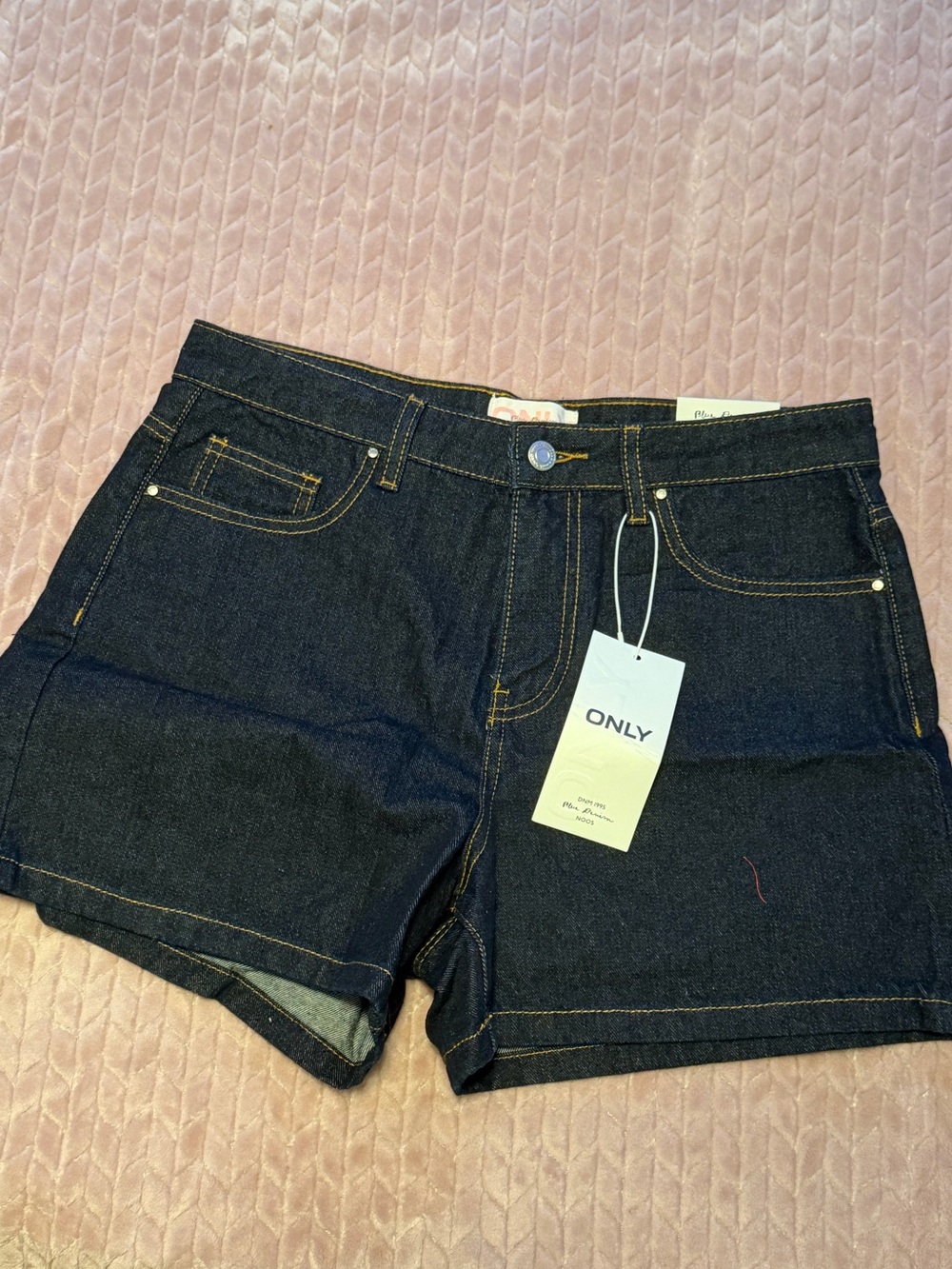 ONLY Dark Indigo Denim Jean Shorts
